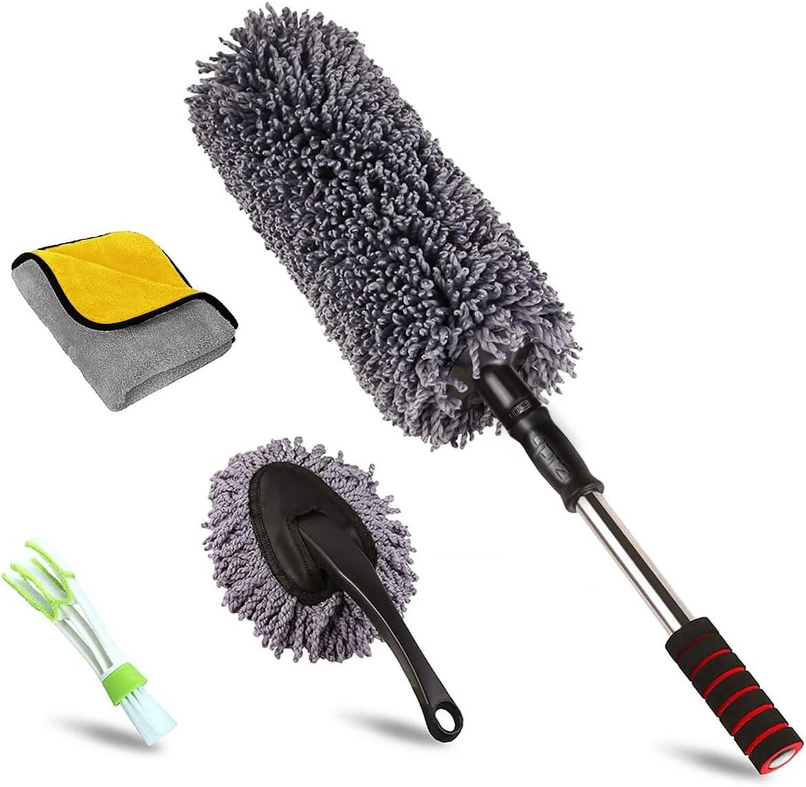 Pro-Quality Interior & Exterior Car Duster with Extendable Handle – Lint Free