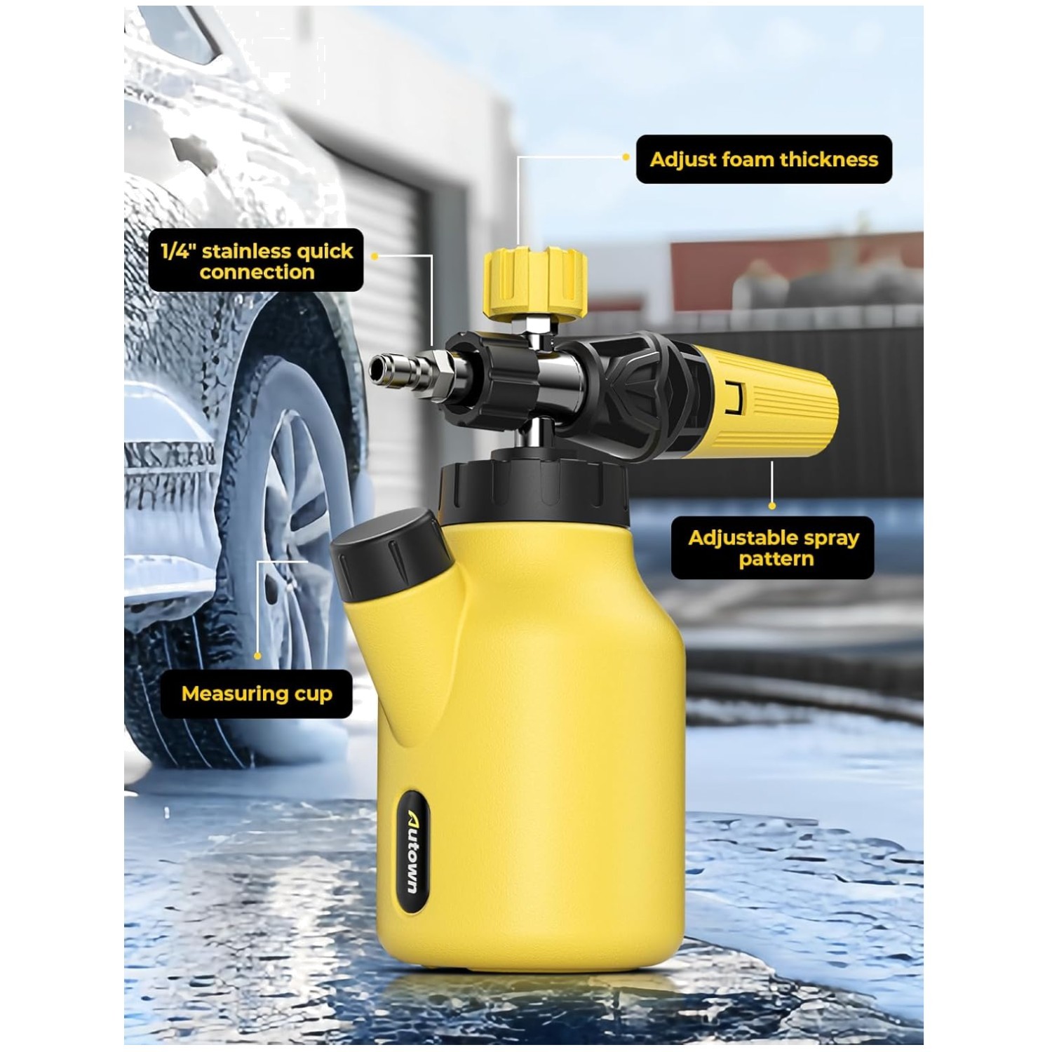 Durable Car Wash Foam Gun with Adjustable Nozzle