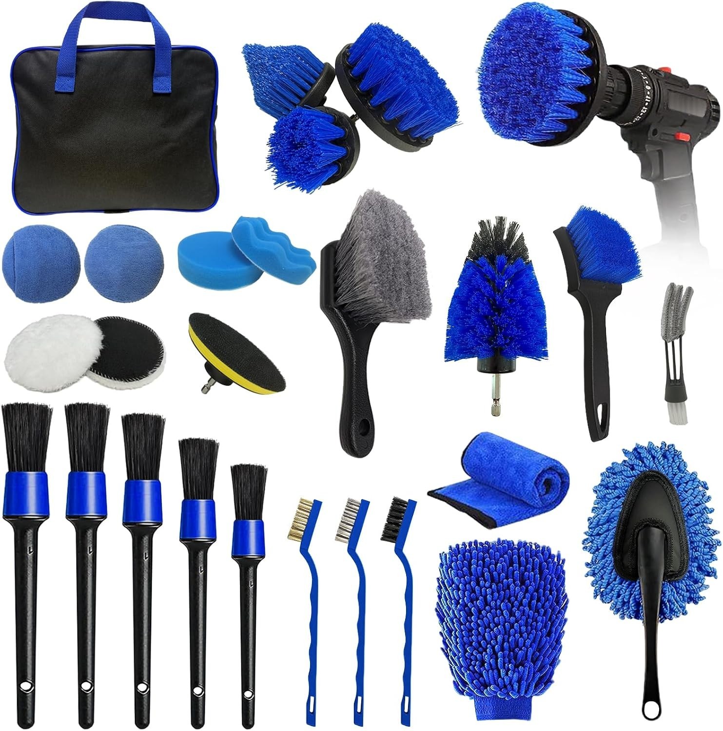 26PCS Car Detailing Kit, Car Detailing Brush Set, Car Cleaning Kit, Auto Deta…