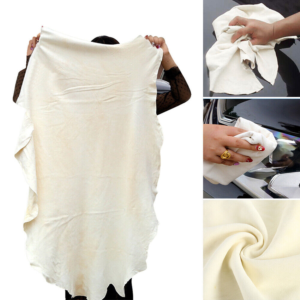 Large Natural Chamois Leather Car Cleaning Cloth Washing Absorbent Drying Towel