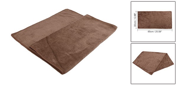 Brown 300gsm Microfiber Cleaning Cloth Absorbent Car Washing Towel 33 x 65cm