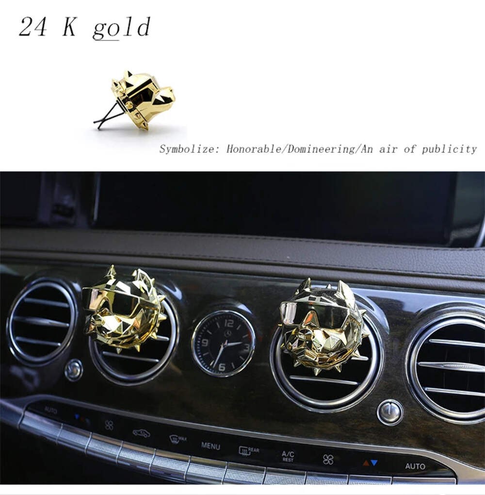 NO PERFUME Bulldog Air Freshener Car Decoration Auto Geur Clip Waterproof Mat