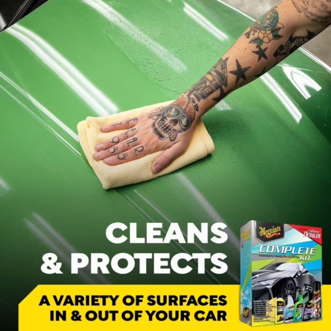 Meguiar’s Complete Car Care Kit, Car Detailing Gift Set for Car Lovers, Men, Dad