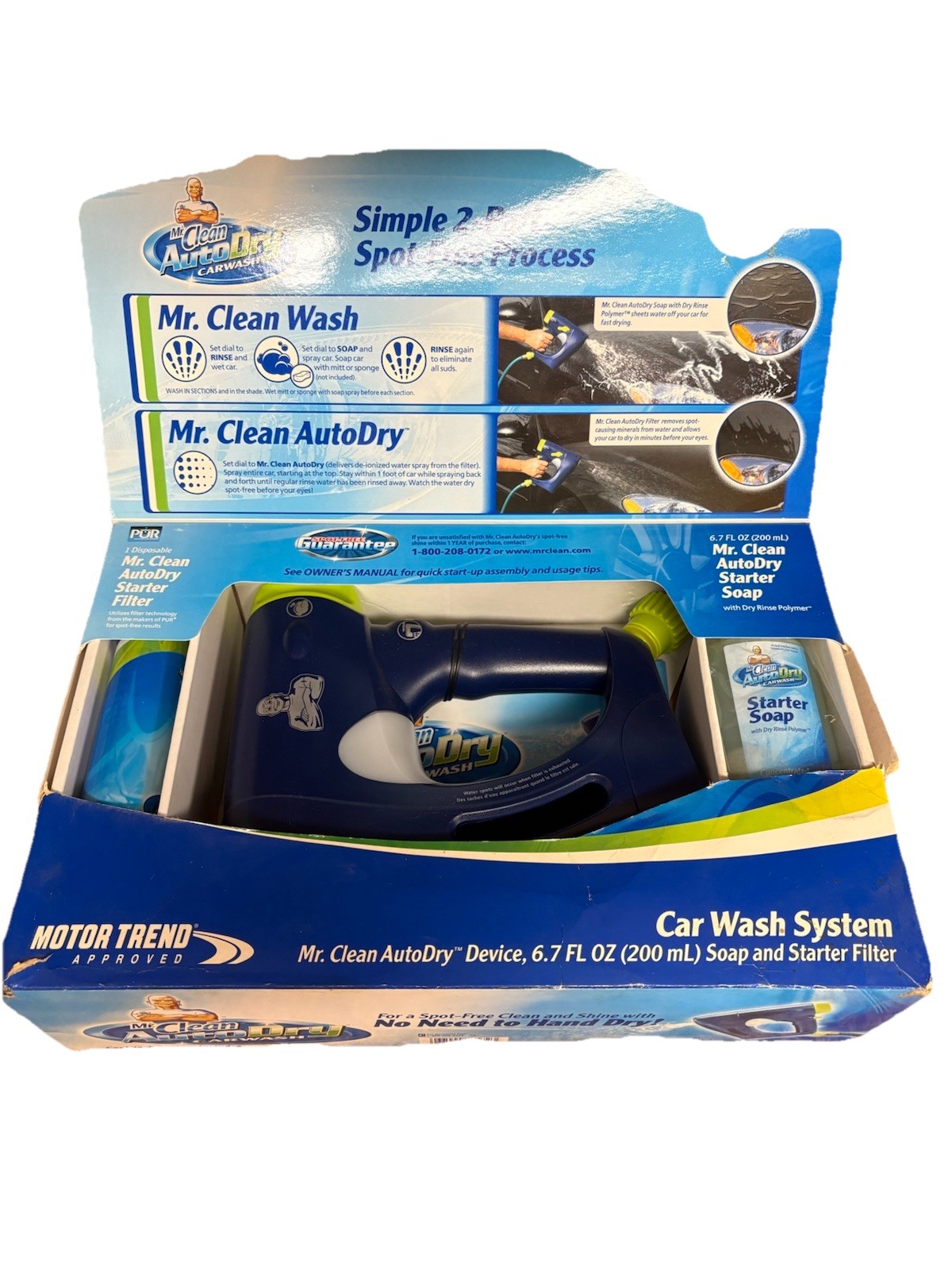 Mr. Clean AutoDry Carwash Car Wash System w/Soap and Starter Filter