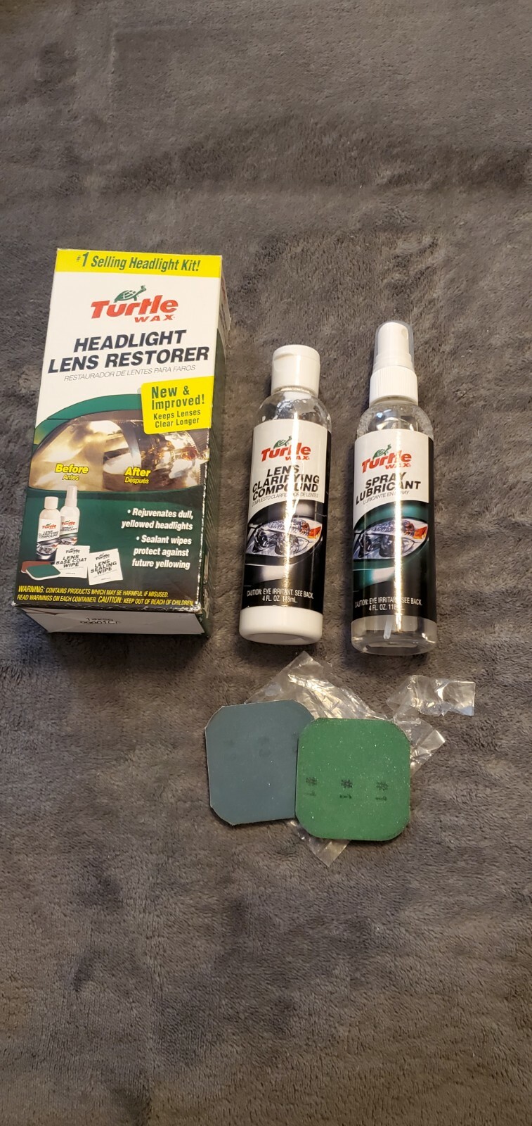 TURTLE WAX HEADLIGHT LENS RESTORER – OPENED BOX