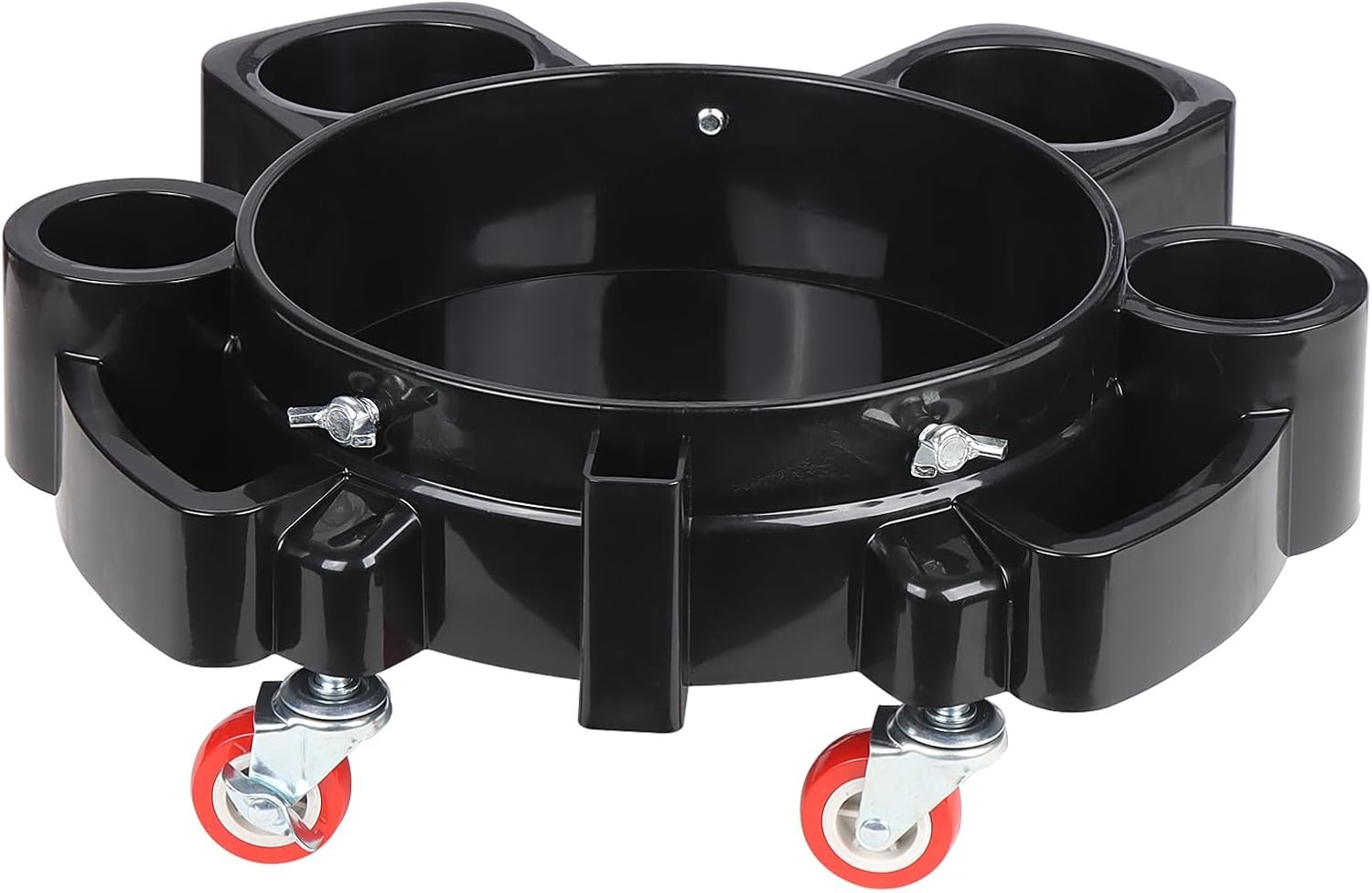Bucket Dolly 5 Gallon Car Wash with Dirt Guard and bottle, Black