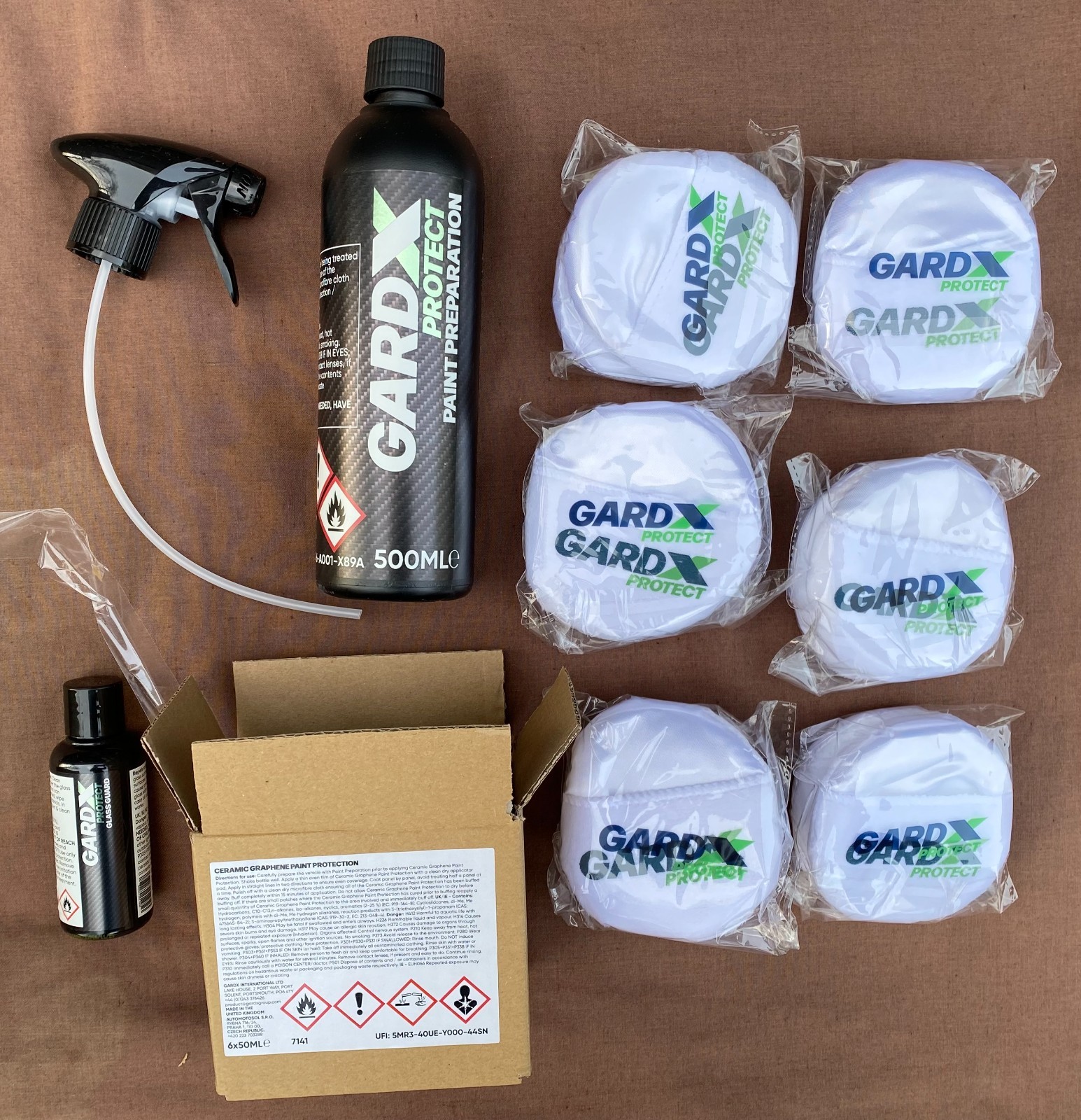 GARDX PROTECT GENUINE PAINT PREPARATION SPRAY 500ml + GLASS GUARD 70ml