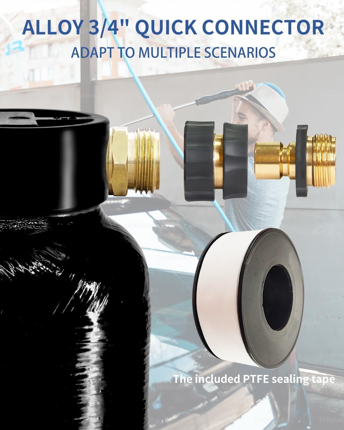 Portable Deionized Water System with TDS Meter for Streak-Free Vehicle Cleaning