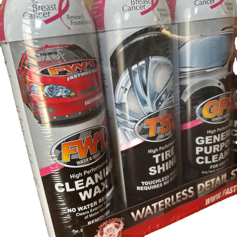 RGS LABS Waterless Detail System 4 Pack FW1, TS2, GP3, CU4 Wax & Cleaners 17.5oz