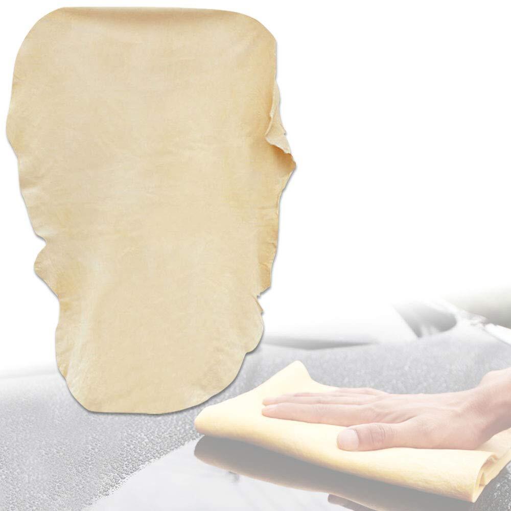Natural Chamois Leather Car Drying-Towel Cleaning Cloth Absorbent Shammy US