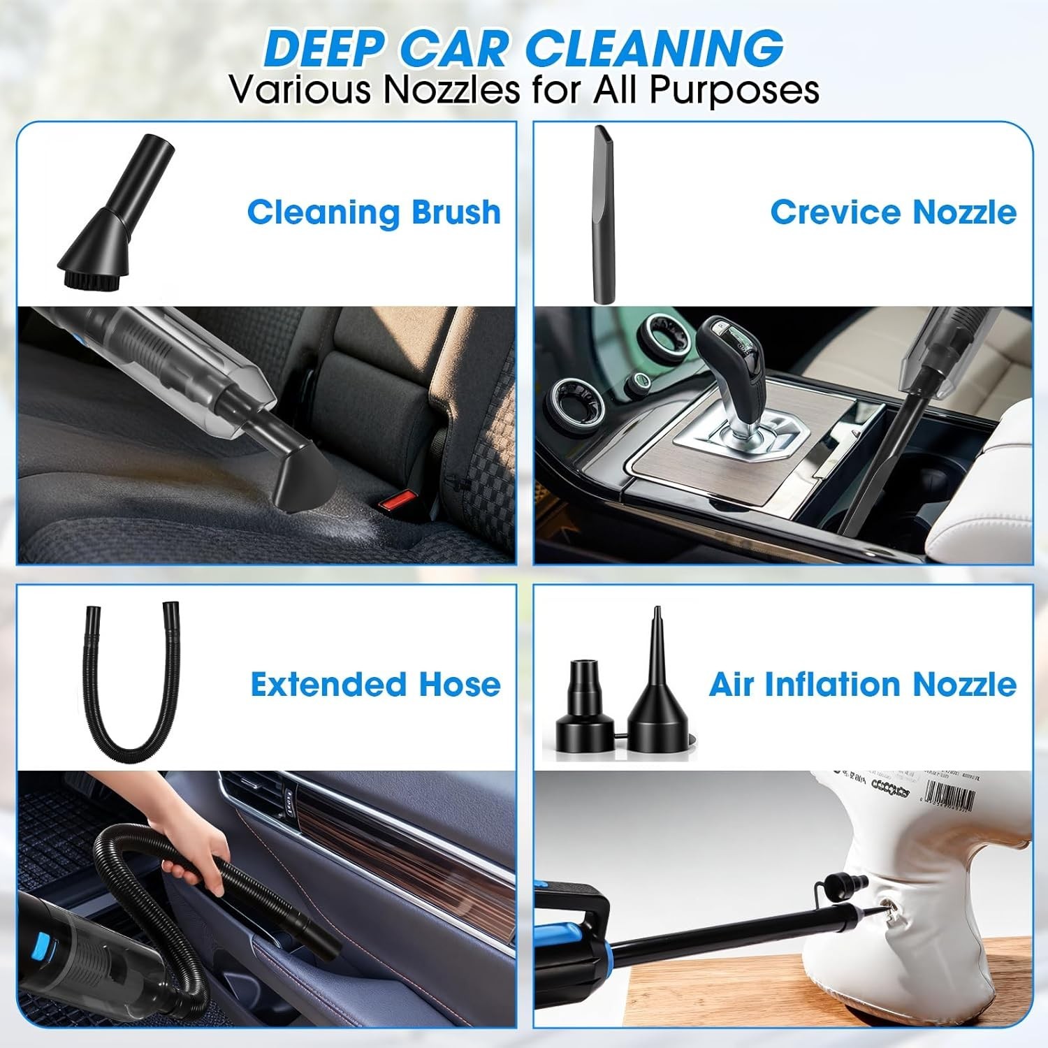 25PCS Car Cleaning Kit, Car Detailing Kit Interior with High Power Handheld V…