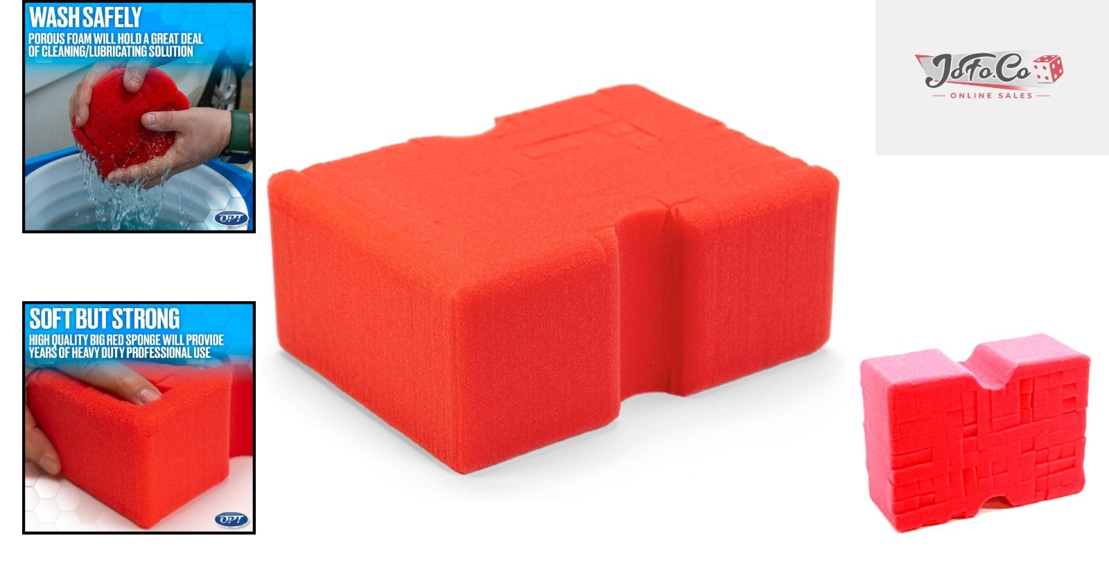 Big Red Car Wash Sponge – Safe for All Paint Types, Reusable & Durable