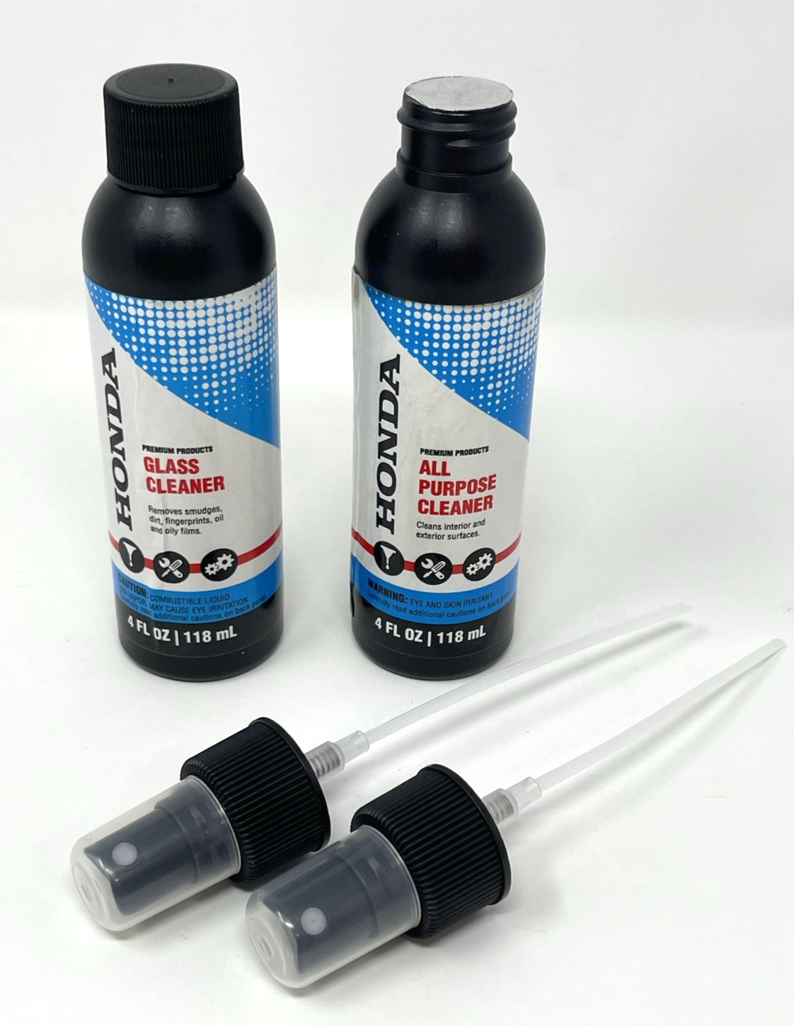 Genuine Honda Car Care Glass Cleaner & All Purpose Cleaner with Sprayers Sealed