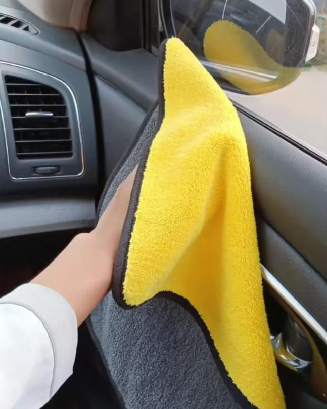 Microfiber Dual Sided Car Drying Towel Auto Detailing Cleaning Cloth Reusable