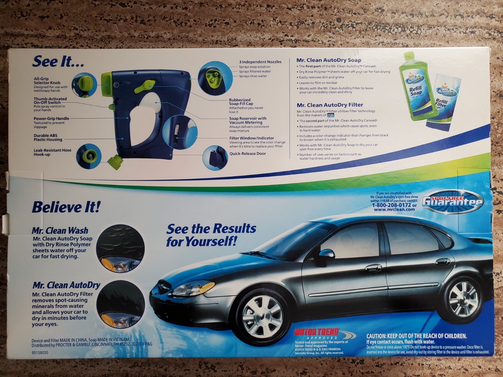 Mr. Clean Auto Dry Car Wash Spray System Kit w/ Soap Starter & Filter~ NEW