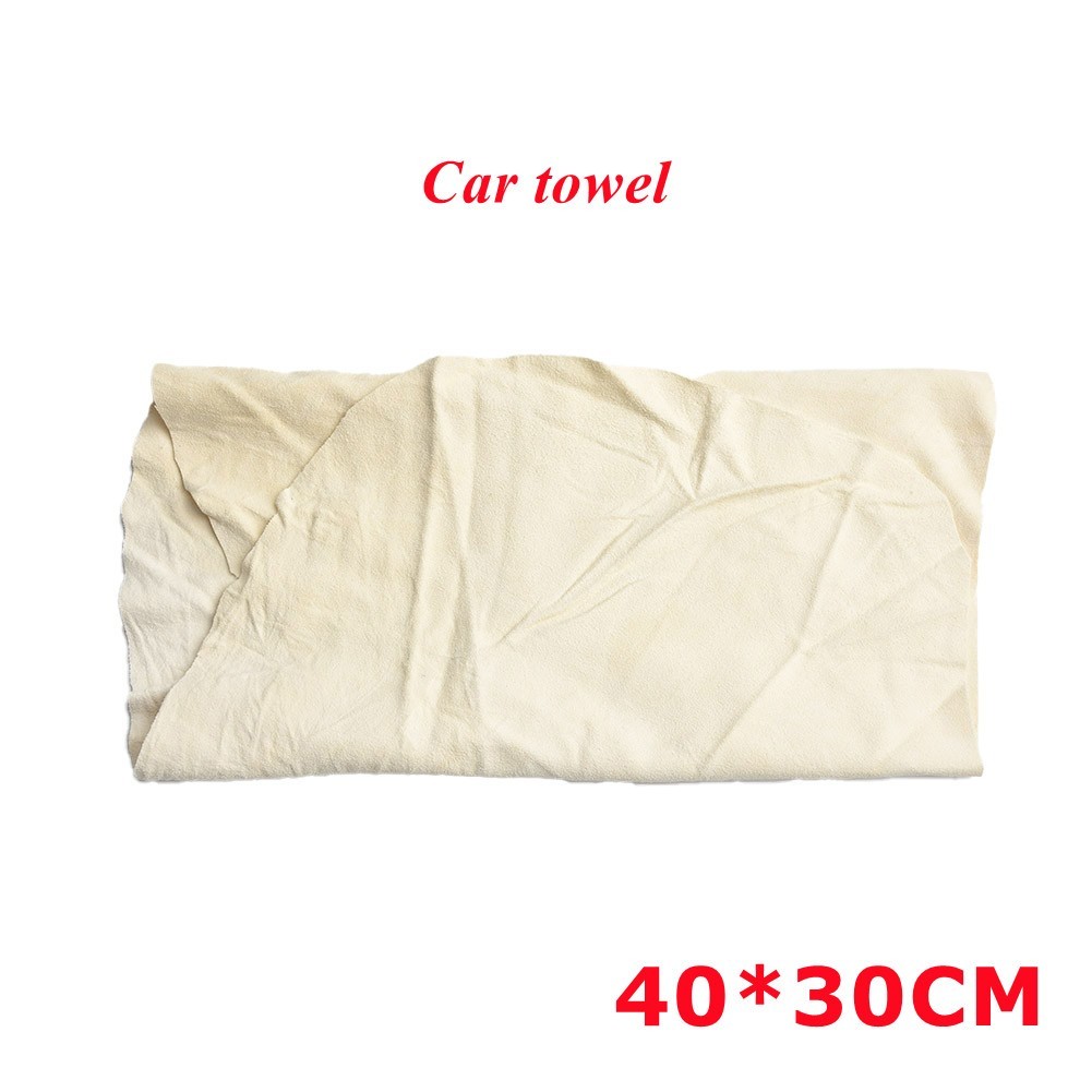 UK! Chamois Leather Cleaning Cloth Car Washing Towel Water-Absorbent Rag 40X30cm