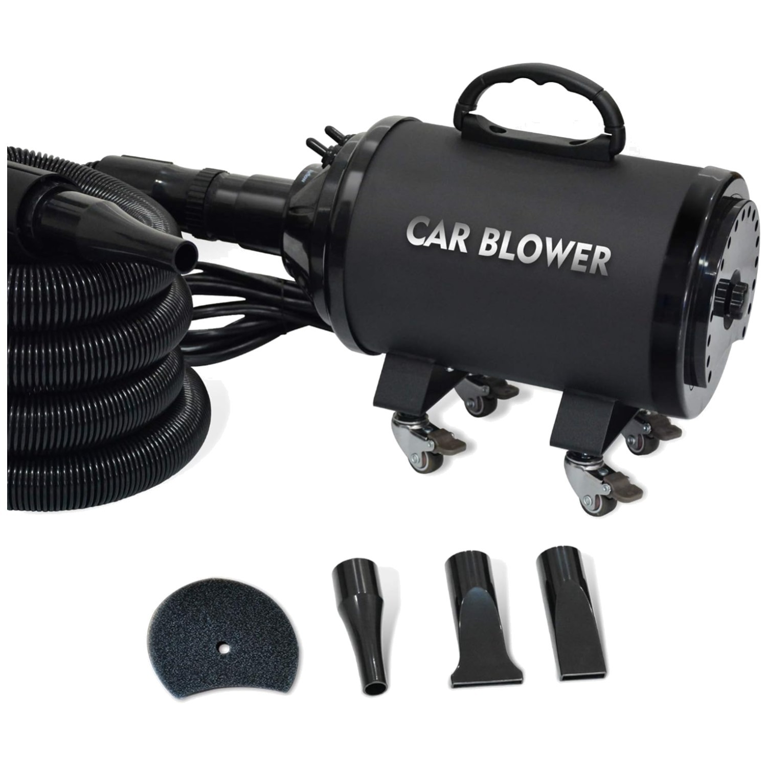 Motorcycle & Car Dryer with Flexible Hose & Wheels
