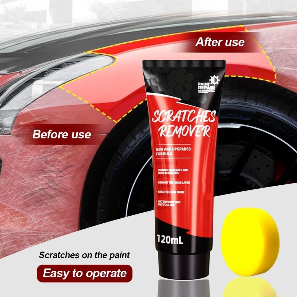 2 PCS Car Scratch Repair Paste with Sponge, Car Scratch Remover