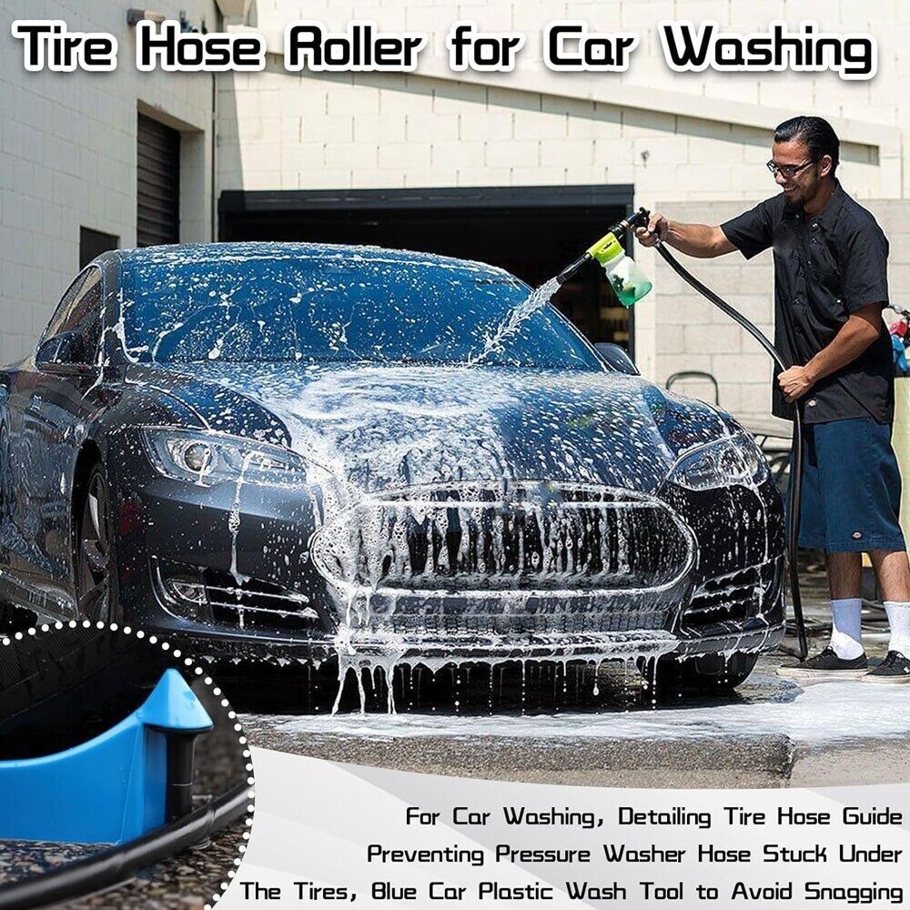 4PCS Washing Hose Guide Pressure Washer Hose Roller for Motorcycle Truck Tires