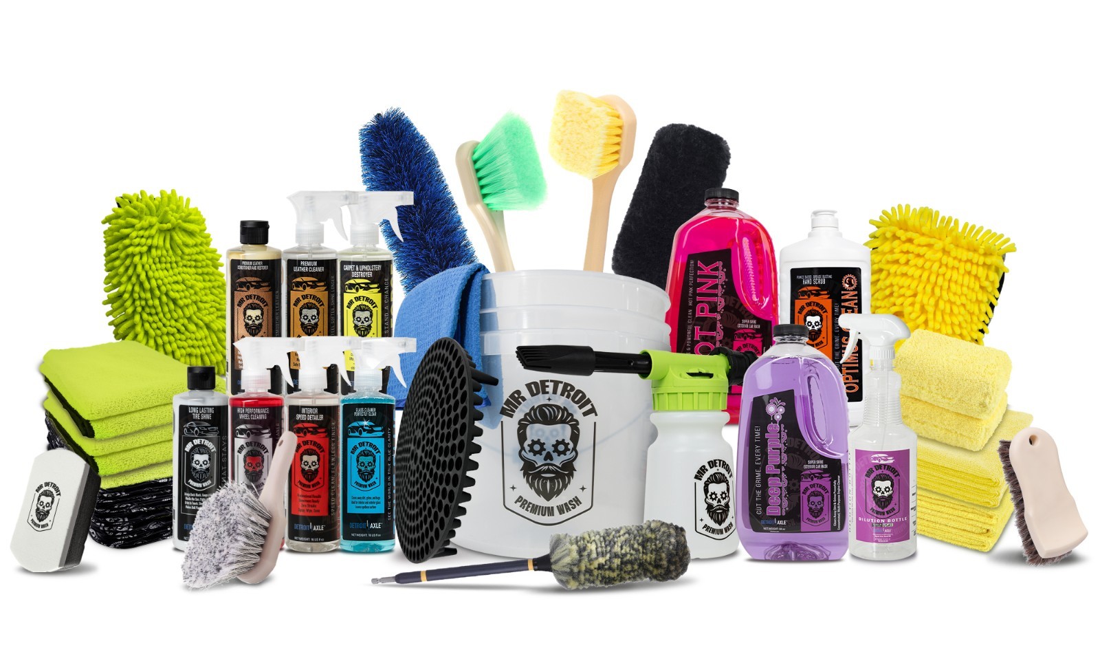 Mr. Detroit – 31pc Car Cleaning Kit for Interior & Exterior, Leather & More