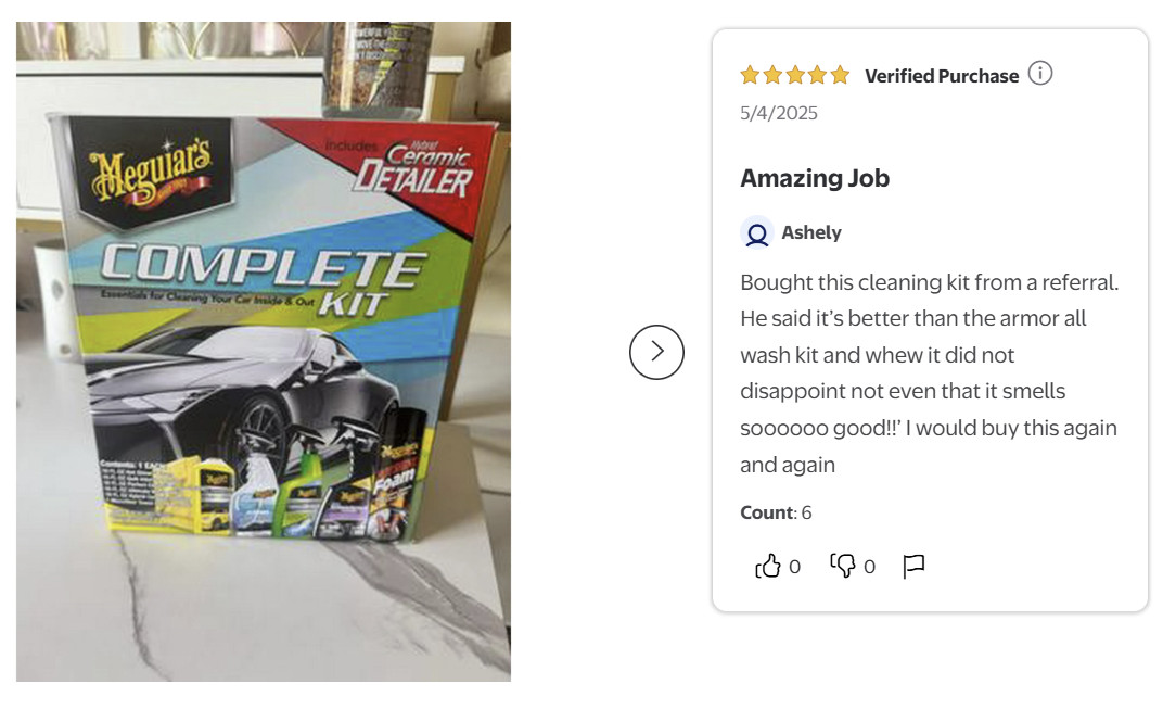 Meguiar’s Complete Car Care Kit, Car Detailing Gift Set for Car Lovers, Men
