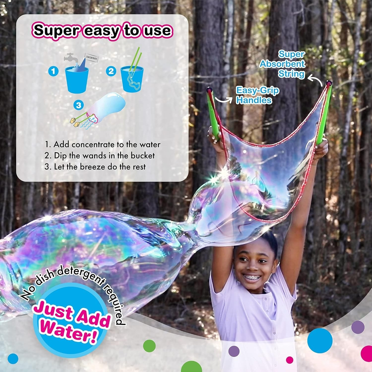 Grab-N-Go Kit: Incl. Wand, Jumbo Bubble Concentrate, Bucket, and Tips & Trick…