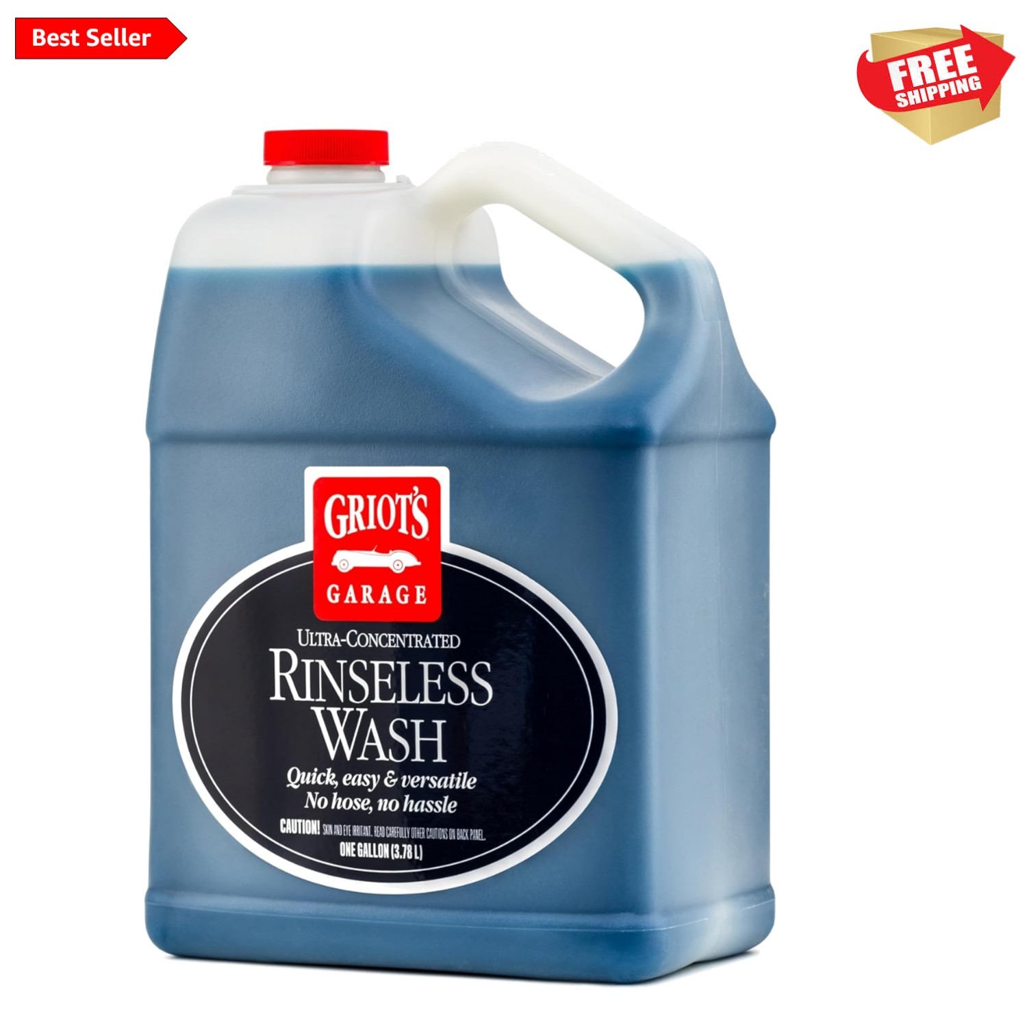 Eco-Friendly Rinseless Wash Gallon – Multi-Use Car Detailing Formula, 128 Fl Oz