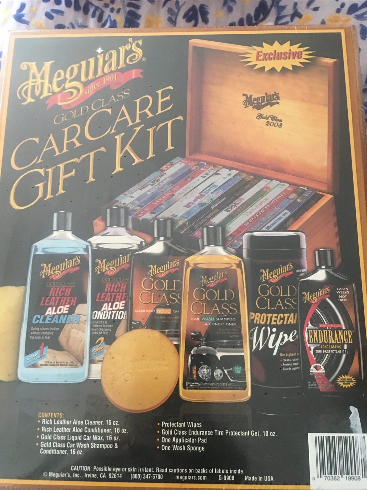 NEW Meguiar’s 2008 Gold Class Car Care Gift Kit 8 pcs with Wooden Gift Box