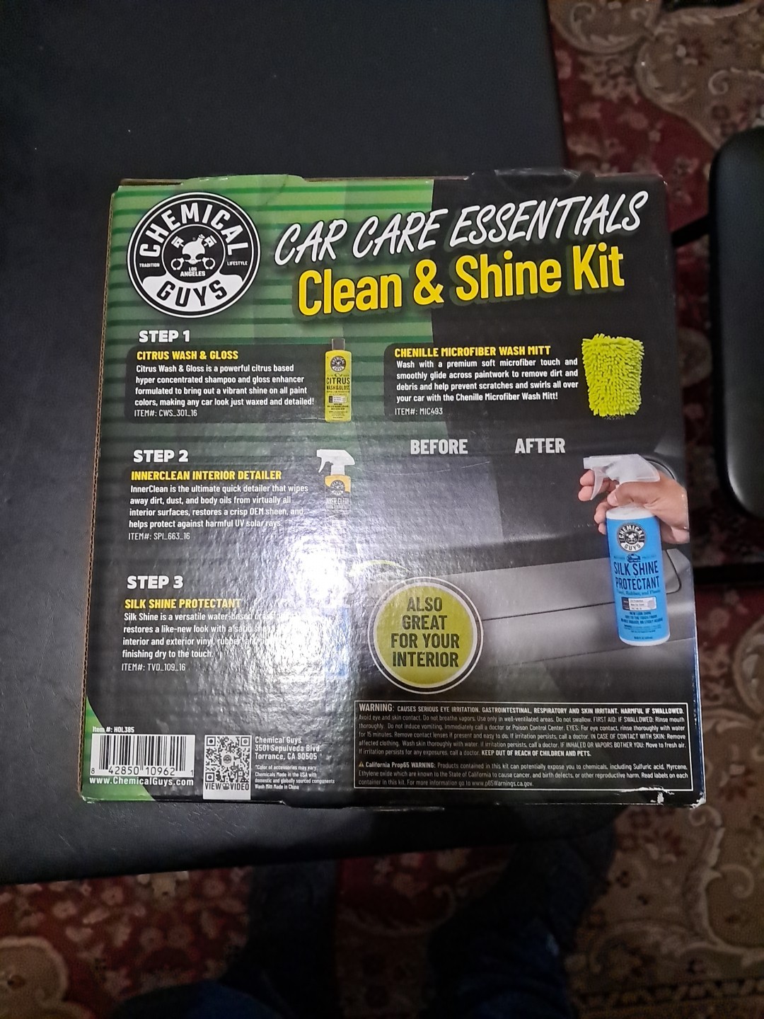 Brand New ChemicalGuys Car Care Essentials Clean & Shine Kit 4 Products Included