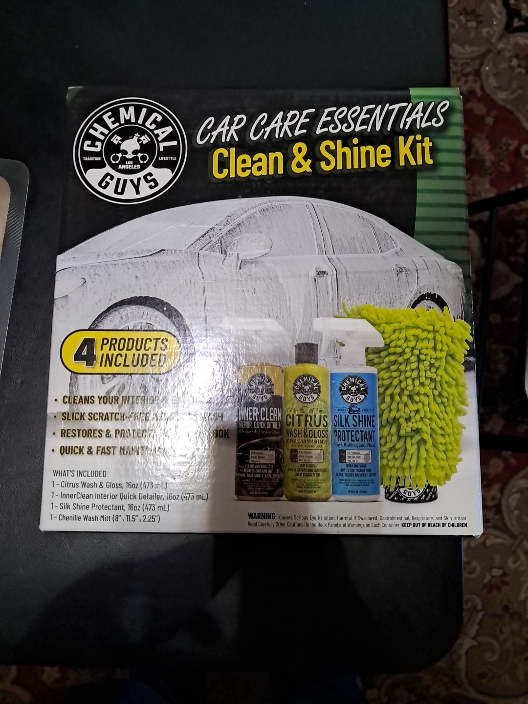 Brand New ChemicalGuys Car Care Essentials Clean & Shine Kit 4 Products Included