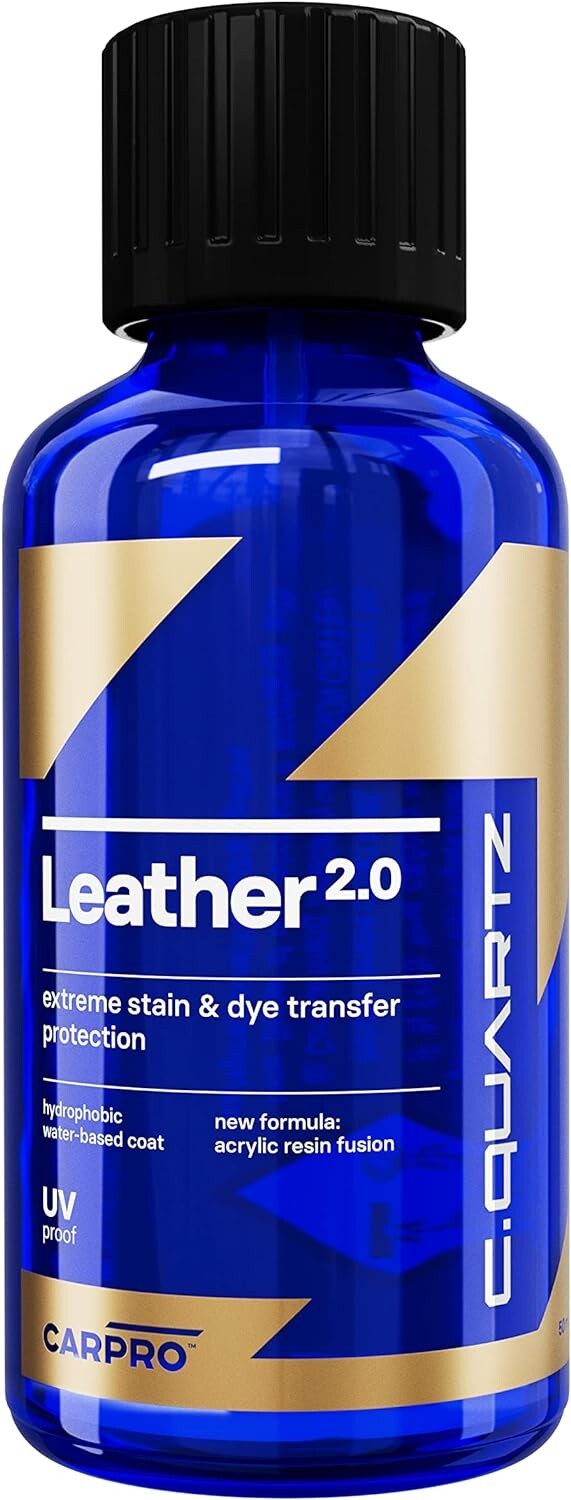 CARPRO CQUARTZ Leather 2.0 – 30mL Kit – Hydrophobic Water-Based Coat, UV Proof