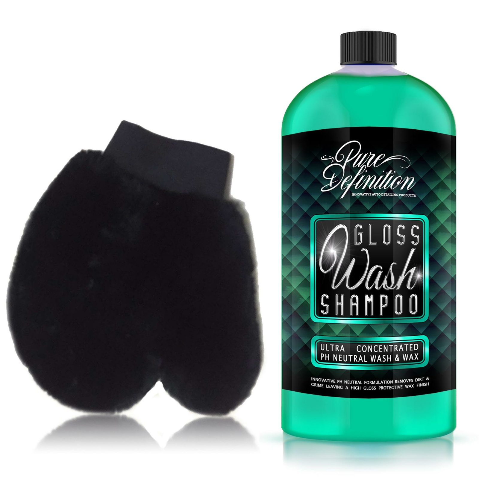 Car Washing Kit Shampoo Wax Wool Mitt Wash Cleaning Detailing Pure Definition