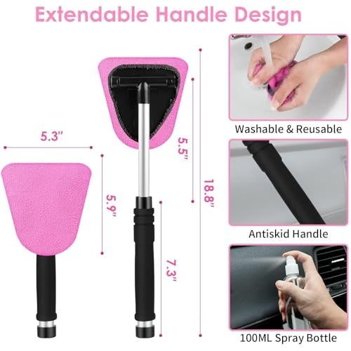 17Pcs Car Interior Cleaning Kit – Windshield Cleaner, Detailing Brush & Gel, Gif