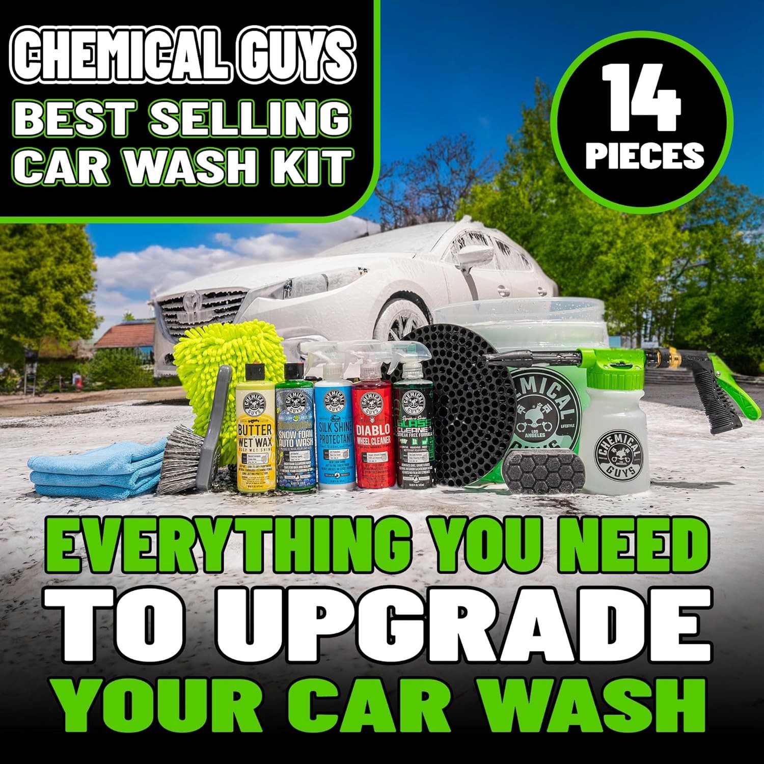 Chemical Guys HOL126 14-Piece Arsenal Builder Car Wash Kit with Foam Gun,
