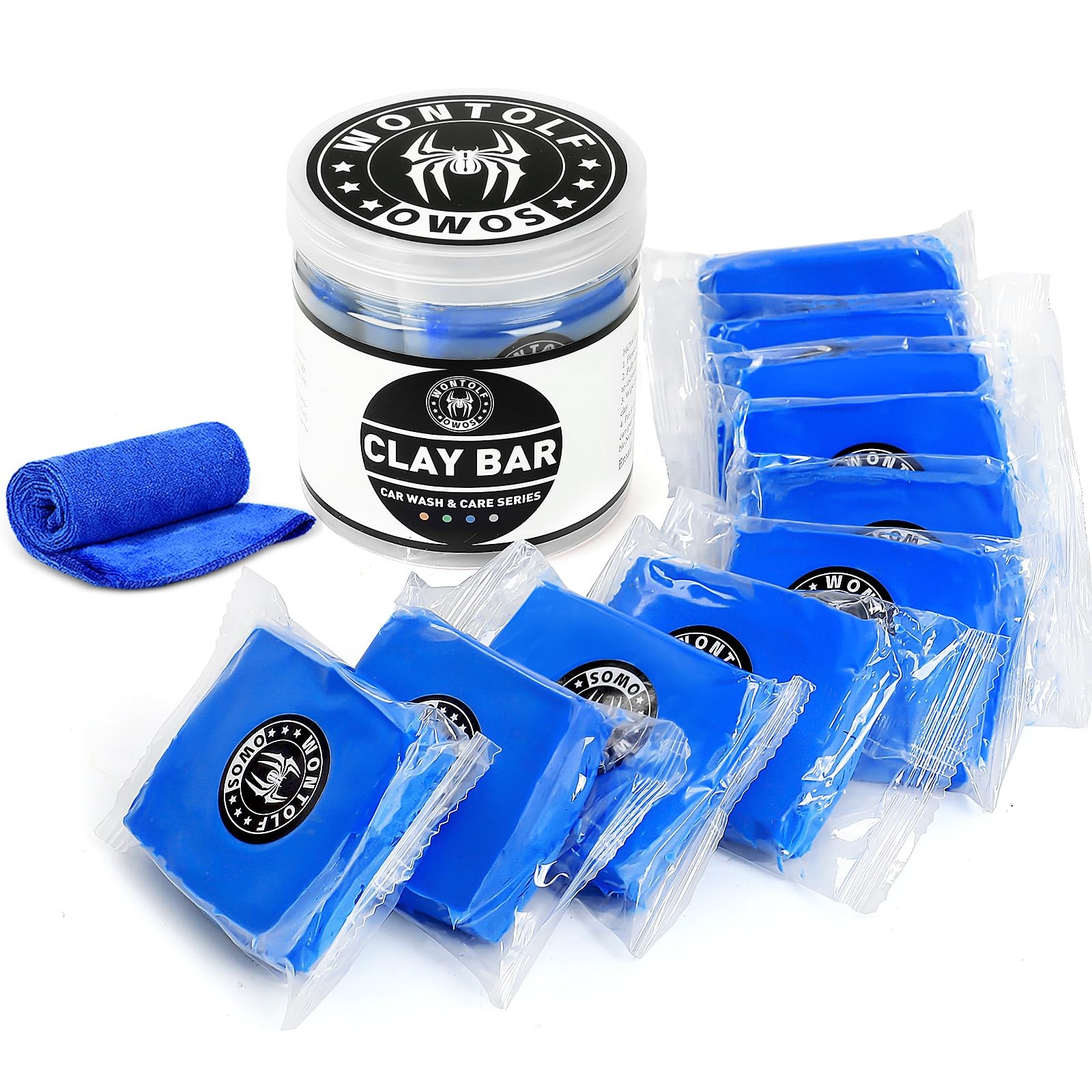 Wontolf 10 Pack Clay Bars Auto Detailing Premium Grade Magic Bar Blue