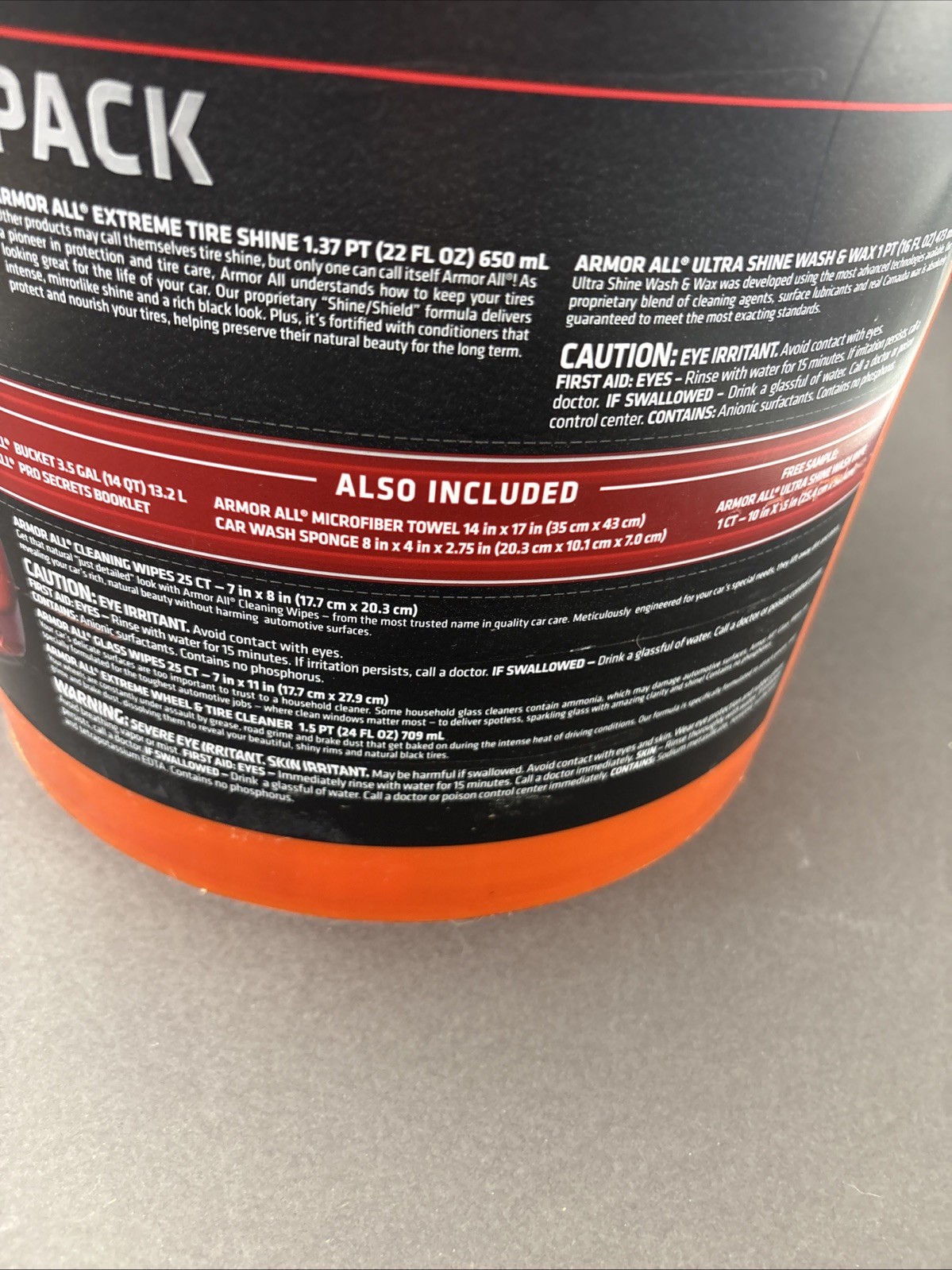 Armor All Car Care Cleaning Kit, Car Detailing 8-Piece Bucket, Wash, Polish, Wax