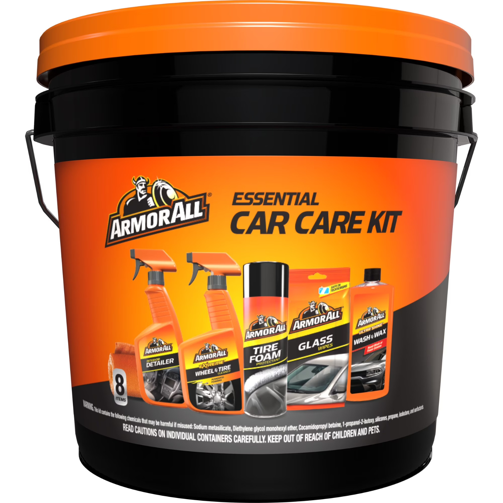Armor All Car Cleaning Kit for Car Detailing, 8-Piece Set​ ~New in Bucket