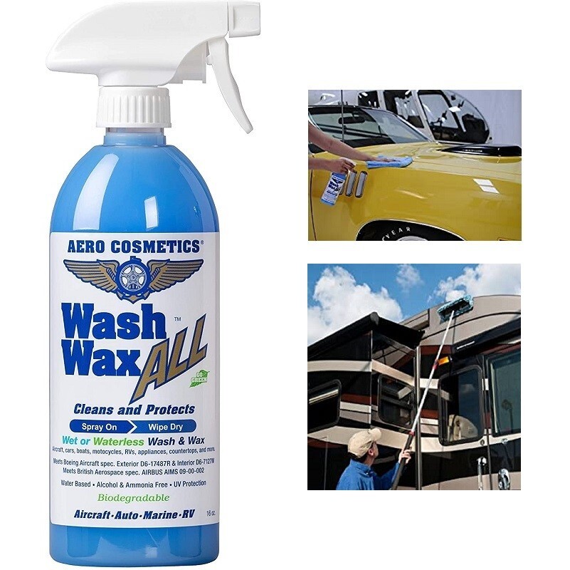 Waterless Wash and Wax All Aircraft Quality for Car, RV, Boat, Motorcycle 16 Oz.