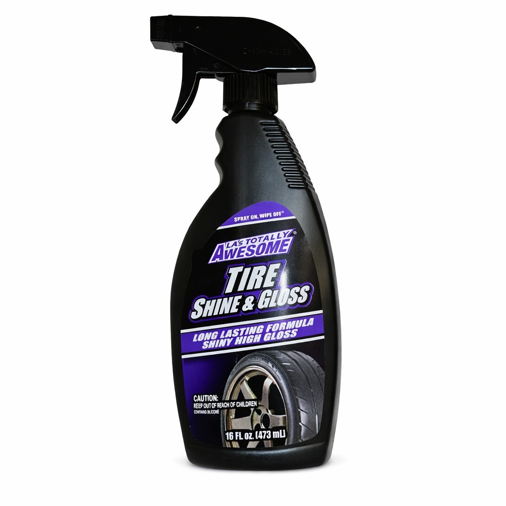 LAS TOTALLY AWESOME Car Care Kit Tire Shine Wheel Cleaner Protectant 3 Pk Bundle