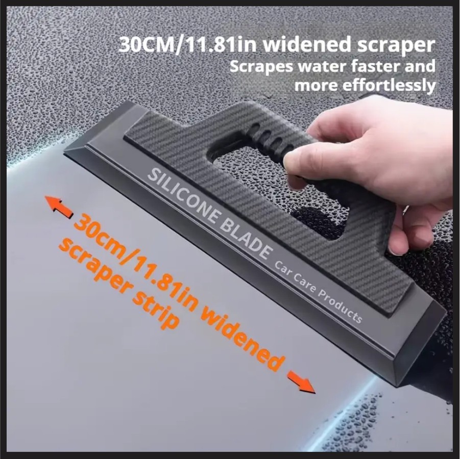 Silicone Car Wiper Blade Large Handle, Scratch Resistant, Wash, Rain, and Snow