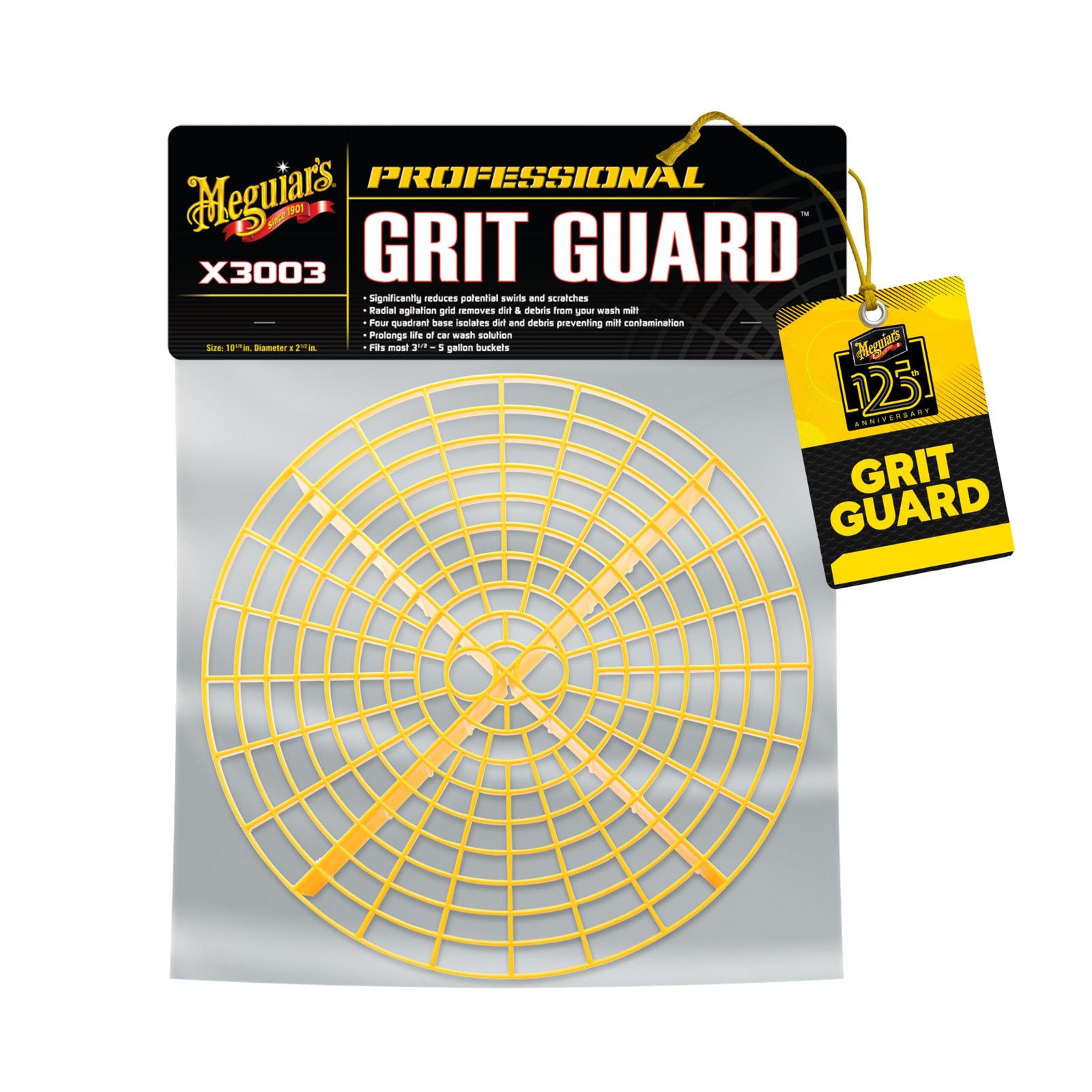 Meguiar’s Yellow Bucket, Car Wash Bucket for Water and Suds – 3.5 Gallon