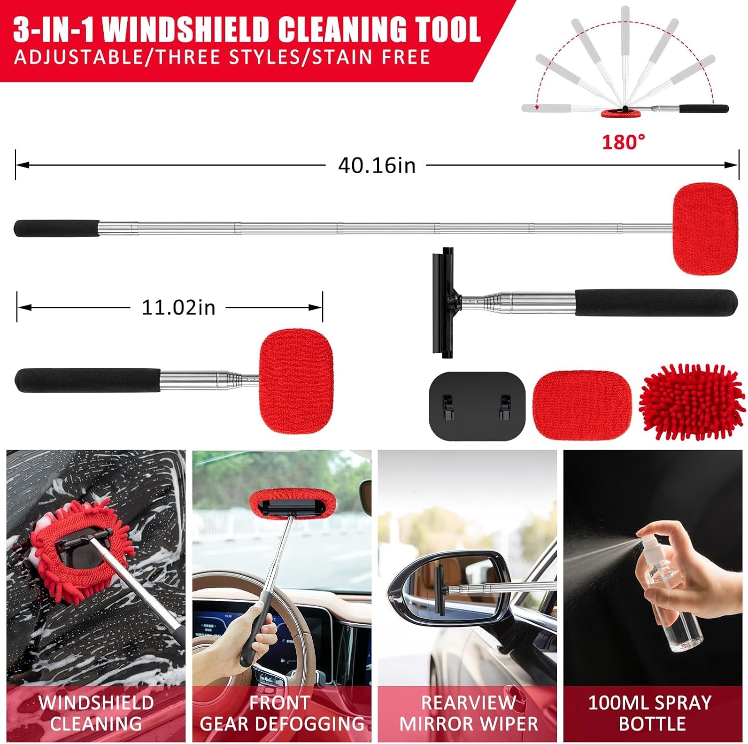 47-Piece Car Wash & Detailing Kit with Vacuum, Brushes & Towels