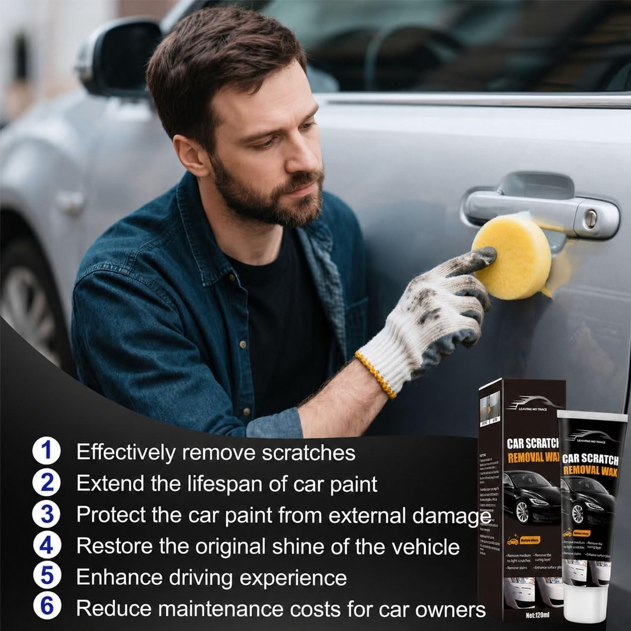 Upgraded Car Scratch Remover Kit for Deep Scratches – Paint Repair Solution (1PC
