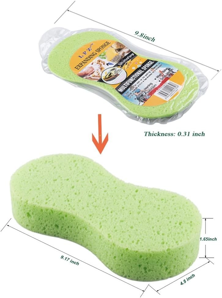 Huvai Multi-Color Car Wash Sponges 10 Pack Reusable Foam Cleaning Tools