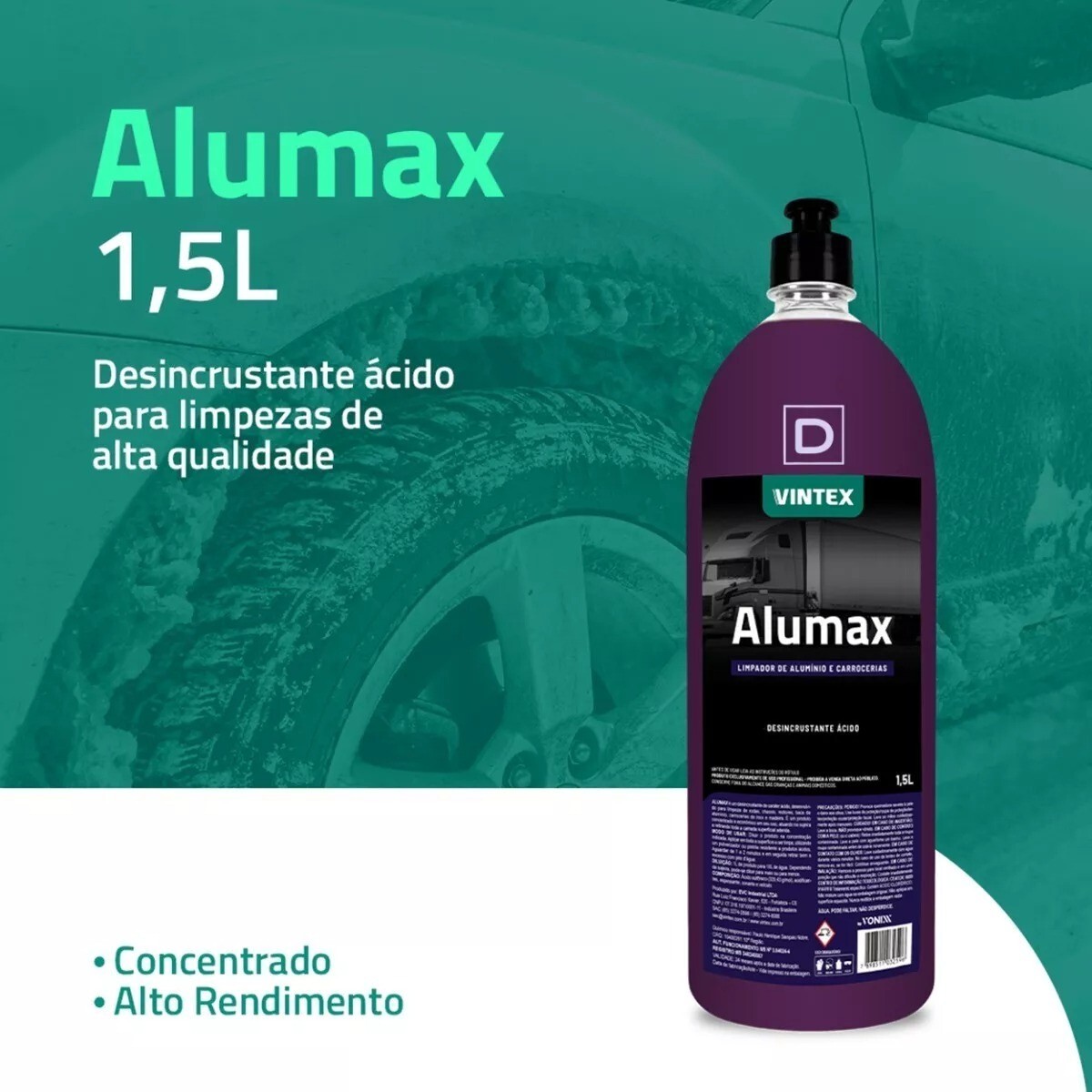 Vonixx Alumax Concentrate for Vehicle Automotive Wheels Aluminum Cleaning 1.5 L