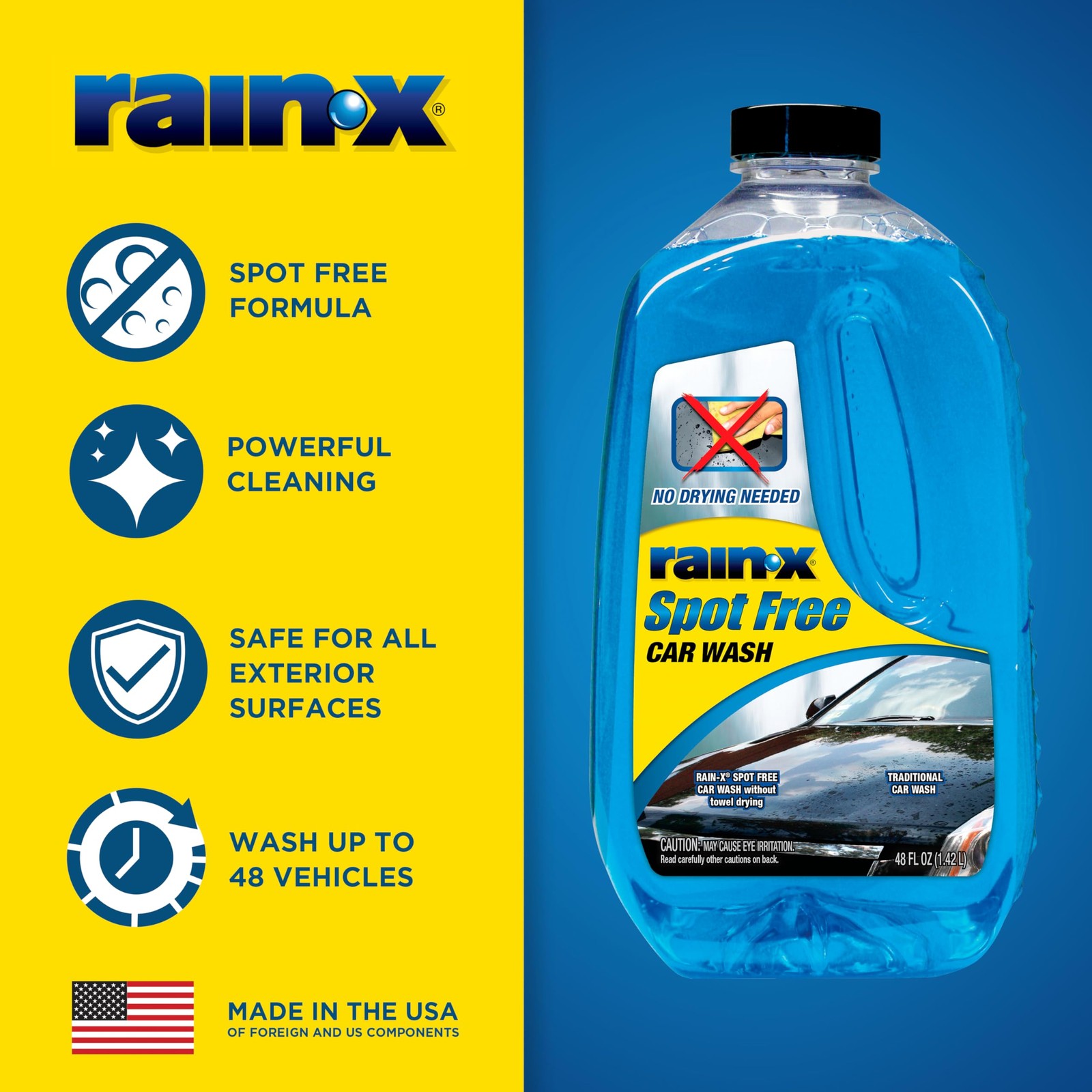 Rain-X 620034 Spot Free Car Wash – 48 fl. oz.