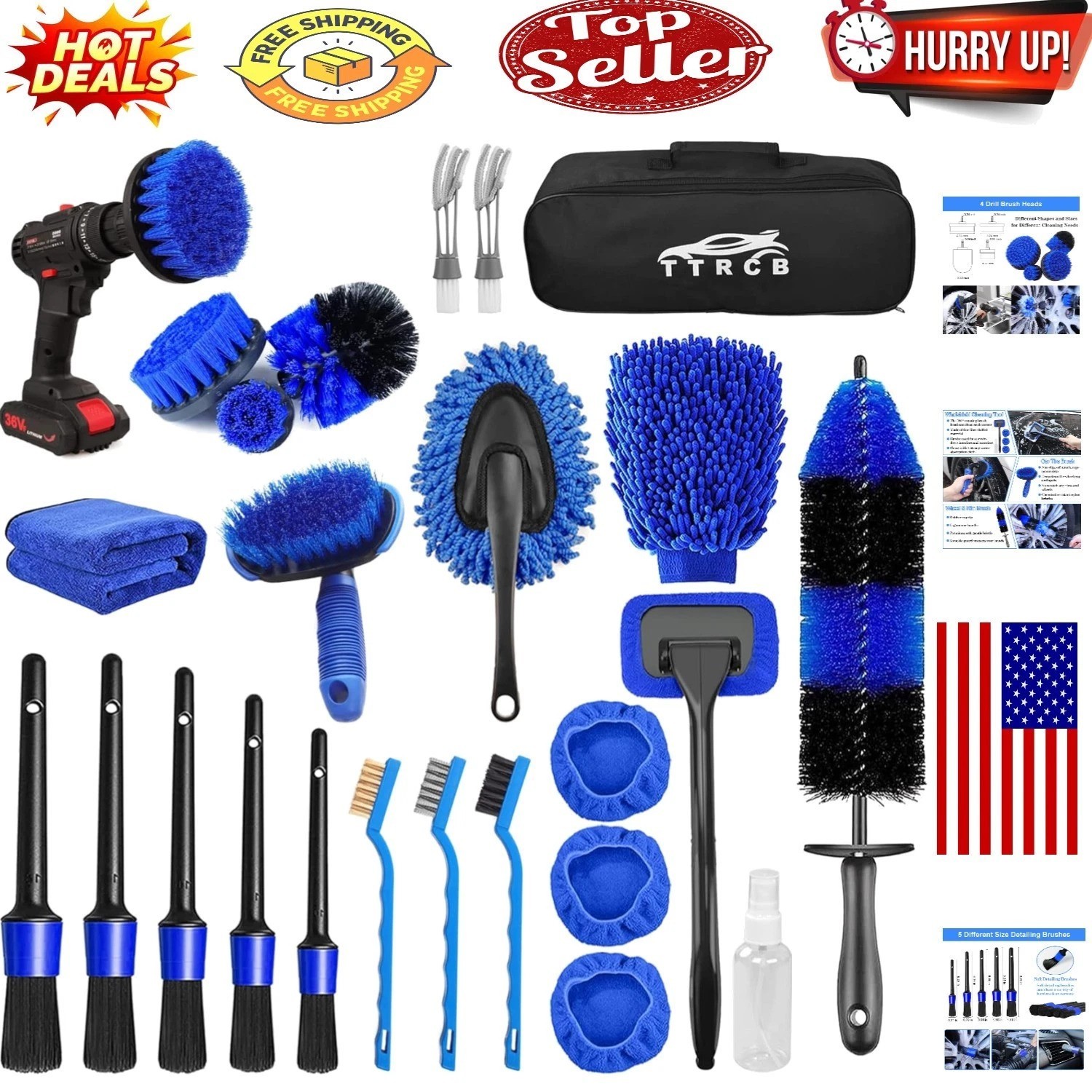Complete 26-Piece Car Detailing & Cleaning Kit