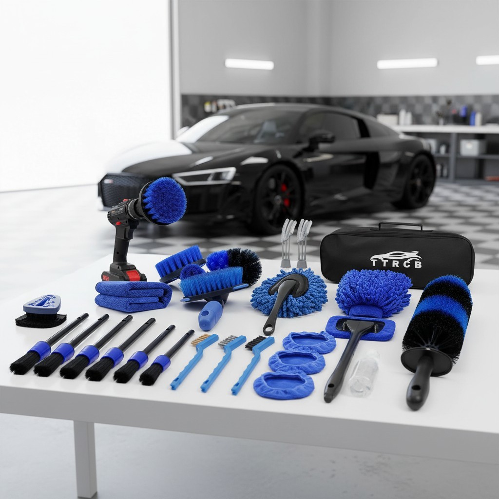 Car Detailing Kit 26 Pcs Auto Interior Exterior Wheel Brushes Car Wash Equipment