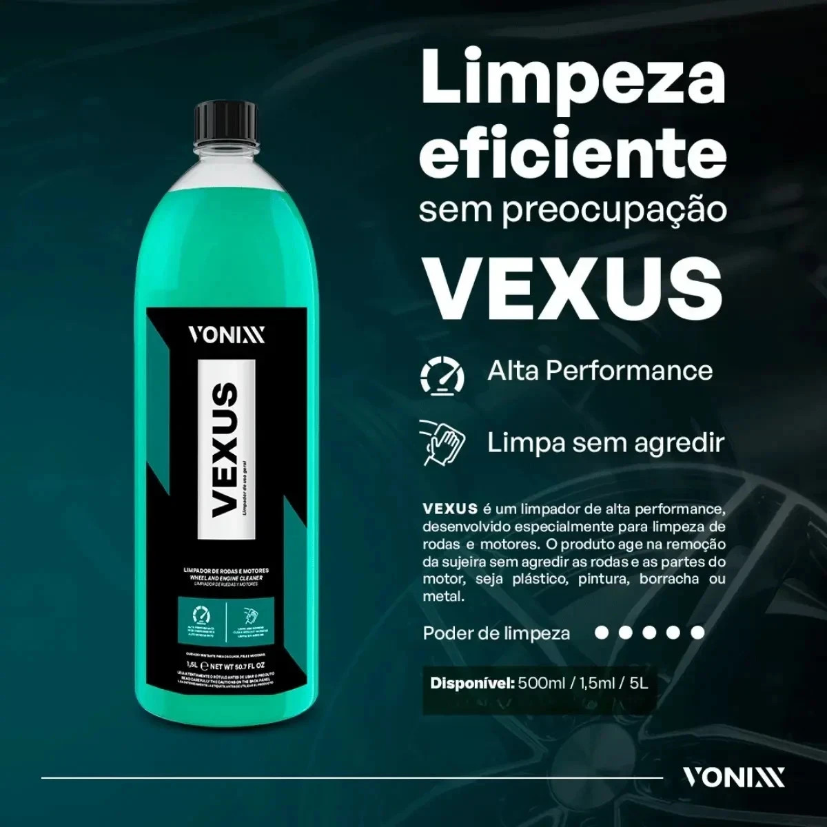 2x Vonixx Vexus Wheel & Engine Cleaner 1.5L Car Motorcycle Degreaser Kit