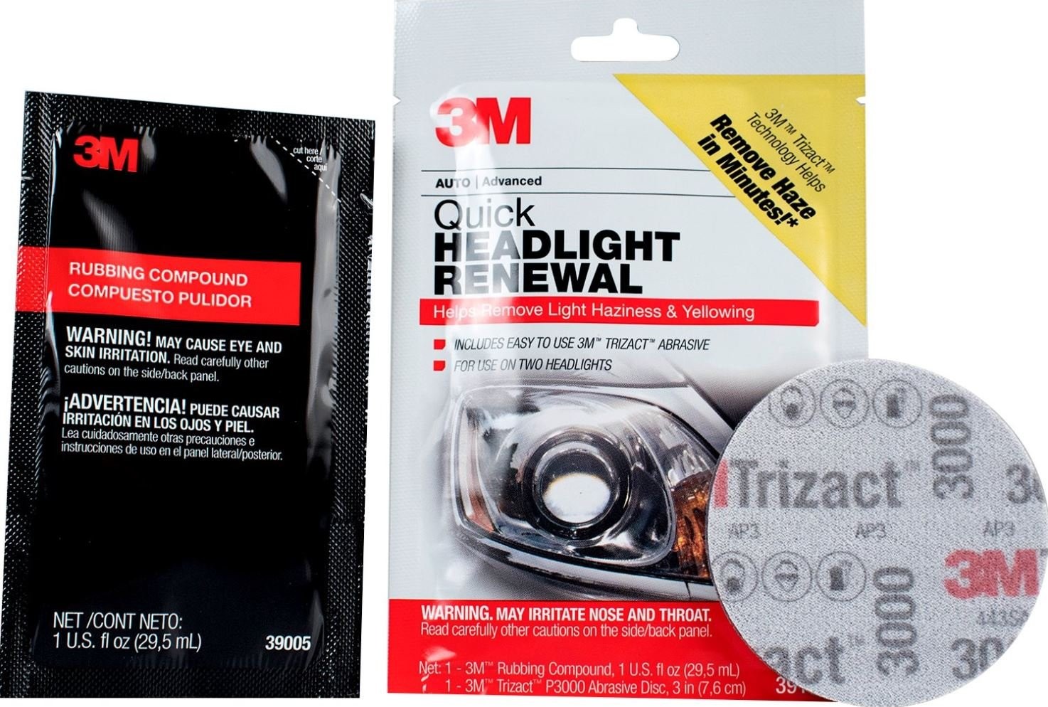 3M Quick Headlight Renewal, Helps Remove Light Haziness & 1 Count (Pack of 1)